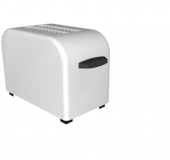 台面白色烤面包机SU模型下载_sketchup草图大师SKP模型