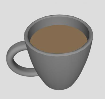 灰色咖啡杯SU模型下载_sketchup草图大师SKP模型