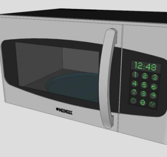 现代数字微波炉SU模型下载_sketchup草图大师SKP模型
