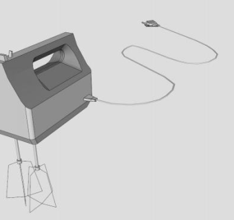 厨房手持混合器SU模型下载_sketchup草图大师SKP模型