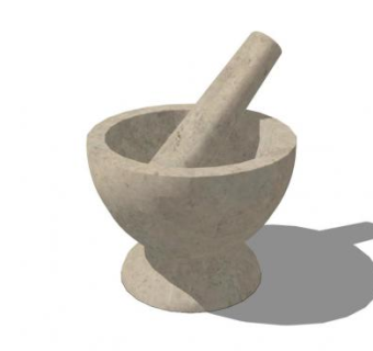 大理石杵臼SU模型下载_sketchup草图大师SKP模型