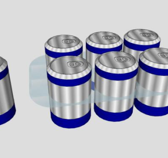 易拉罐饮料SU模型下载_sketchup草图大师SKP模型