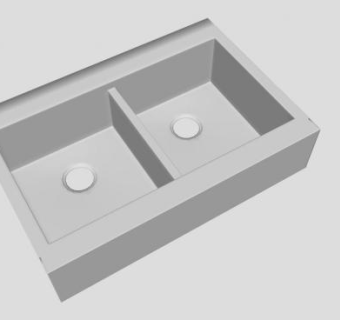不锈钢水槽台盆SU模型下载_sketchup草图大师SKP模型