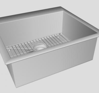 现代双座水槽SU模型下载_sketchup草图大师SKP模型