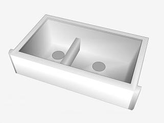 低多边形厨房水槽SU模型下载_sketchup草图大师SKP模型