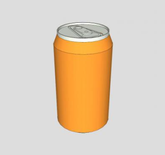 橙色苏打水SU模型下载_sketchup草图大师SKP模型