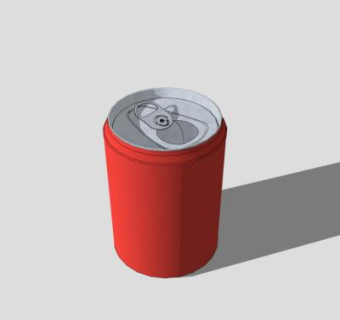 红色易拉罐SU模型下载_sketchup草图大师SKP模型