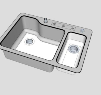 厨房水槽SU模型下载_sketchup草图大师SKP模型