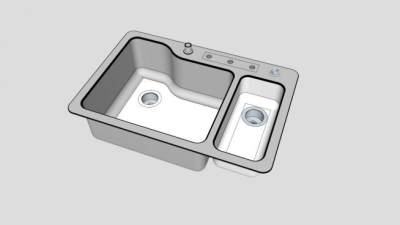 厨房水槽SU模型下载_sketchup草图大师SKP模型