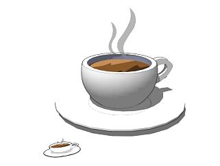 白色咖啡<em>杯</em>和底盘SU模型下载_sketchup草图大师SKP模型