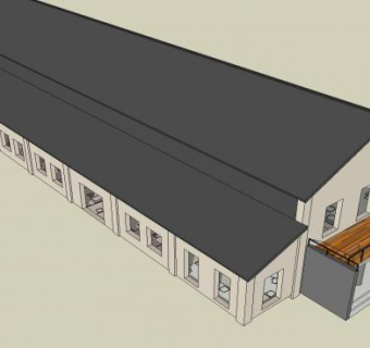 厂房建筑的SU模型设计模型