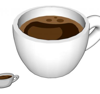 白色陶瓷咖啡杯SU模型下载_sketchup草图大师SKP模型