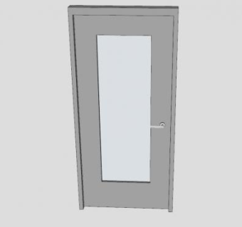 玻璃金属门SU模型下载_sketchup草图大师SKP模型
