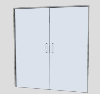 玻璃门SU模型下载_sketchup草图大师SKP模型