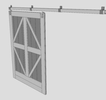 谷仓门SU模型下载_sketchup草图大师SKP模型