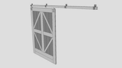 谷仓门SU模型下载_sketchup草图大师SKP模型