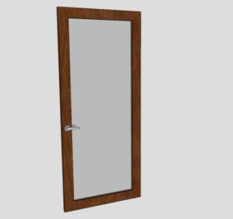 木边玻璃门SU模型下载_sketchup草图大师SKP模型