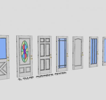 外观门SU模型下载_sketchup草图大师SKP模型