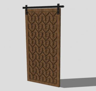 现代谷仓门SU模型下载_sketchup草图大师SKP模型