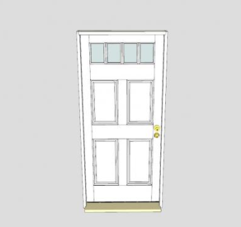 入口门SU模型下载_sketchup草图大师SKP模型
