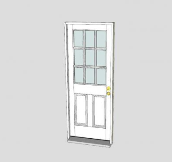 复合门SU模型下载_sketchup草图大师SKP模型