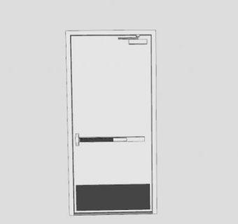 金属门SU模型下载_sketchup草图大师SKP模型