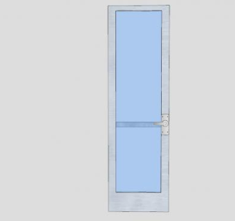 金属玻璃门SU模型下载_sketchup草图大师SKP模型