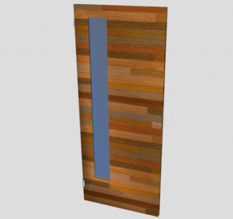 木质玻璃门SU模型下载_sketchup草图大师SKP模型