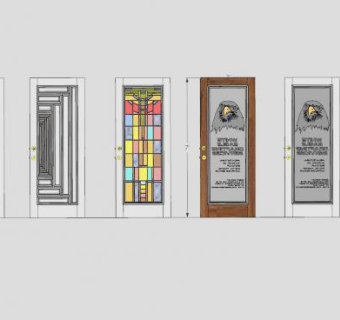 商务门SU模型下载_sketchup草图大师SKP模型
