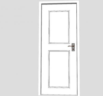 卧房门SU模型下载_sketchup草图大师SKP模型