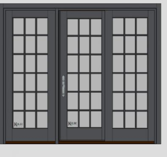 复合式推拉门SU模型下载_sketchup草图大师SKP模型