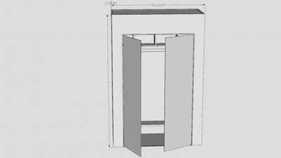 衣橱SU模型下载_sketchup草图大师SKP模型