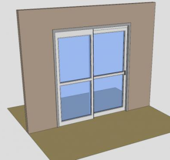 手动滑动门SU模型下载_sketchup草图大师SKP模型