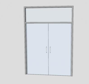 推拉玻璃门SU模型下载_sketchup草图大师SKP模型