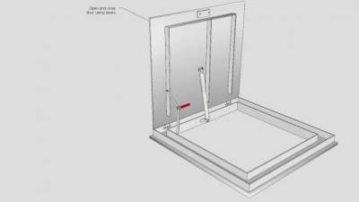 铝地板门SU模型下载_sketchup草图大师SKP模型