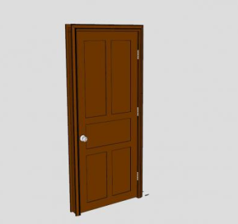 镶板门SU模型下载_sketchup草图大师SKP模型