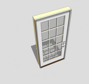 传统外摆门SU模型下载_sketchup草图大师SKP模型