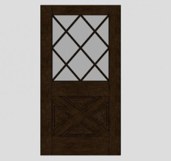 复古外观门SU模型下载_sketchup草图大师SKP模型