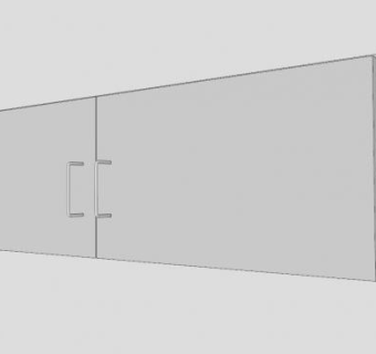 长方形门壁柜SU模型下载_sketchup草图大师SKP模型