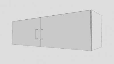 长方形门壁柜SU模型下载_sketchup草图大师SKP模型