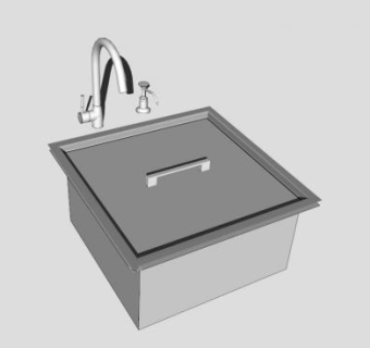 手工水槽SU模型下载_sketchup草图大师SKP模型