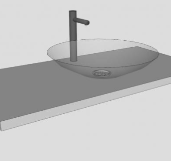 现代洗脸盆台盆SU模型下载_sketchup草图大师SKP模型