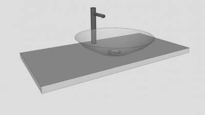 现代洗脸盆台盆SU模型下载_sketchup草图大师SKP模型