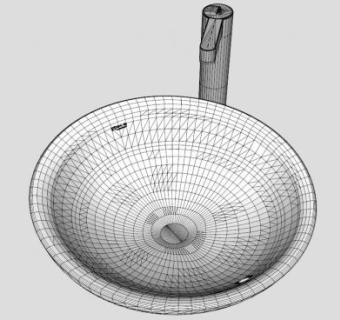 水龙头台盆洗手盆SU模型下载_sketchup草图大师SKP模型