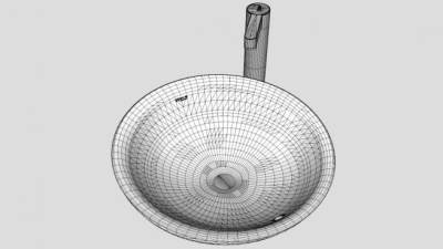 水龙头台盆洗手盆SU模型下载_sketchup草图大师SKP模型