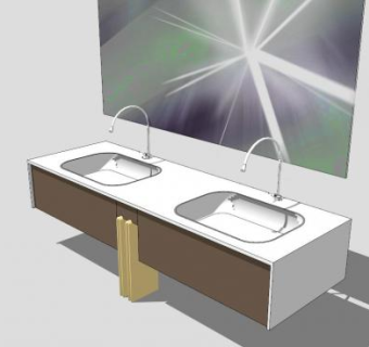 卫浴柜架SU模型下载_sketchup草图大师SKP模型