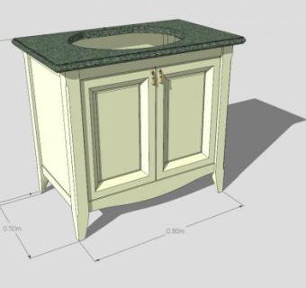 莫斯科卫浴柜SU模型下载_sketchup草图大师SKP模型