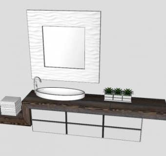 厕所卫浴柜架SU模型下载_sketchup草图大师SKP模型