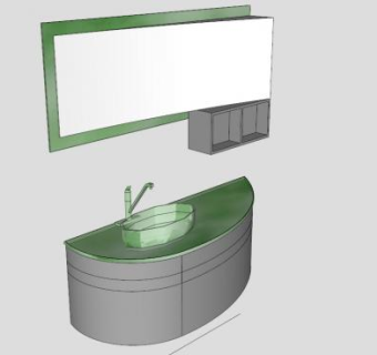 卫浴洗手盆SU模型下载_sketchup草图大师SKP模型