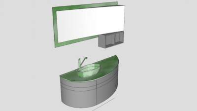 卫浴洗手盆SU模型下载_sketchup草图大师SKP模型